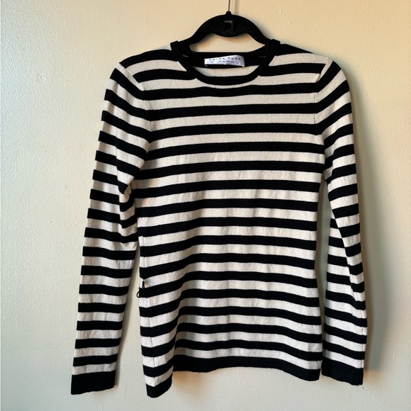 Trina Turk Stripe Sweater Cashmere Silk Wool Size M - Picture 8 of 11